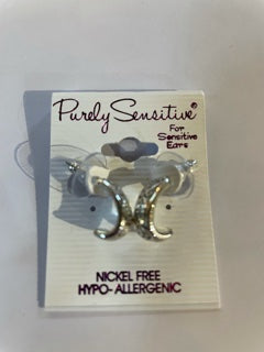 Purely Sensitive Silver Tone Earrings PIERCED