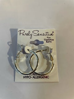 Purely Sensitive Silver Tone Earrings PIERCED