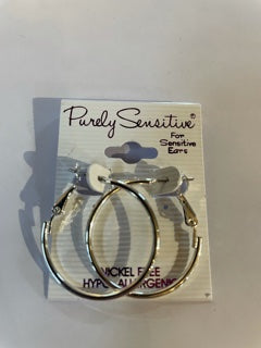 Purely Sensitive Silver Tone Earrings PIERCED