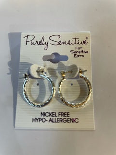 Purely Sensitive Silver Tone Earrings PIERCED