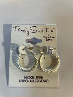 Purely Sensitive Silver Tone Earrings PIERCED