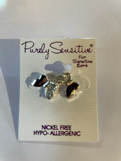 Purely Sensitive Silver Tone Earrings PIERCED