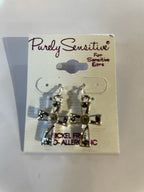 Purely Sensitive Silver Tone Earrings PIERCED