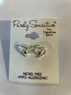 Purely Sensitive Silver Tone Earrings PIERCED