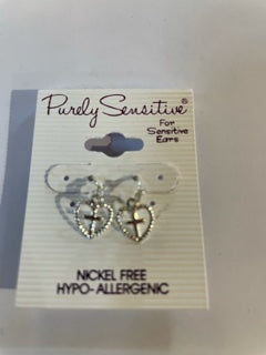 Purely Sensitive Silver Tone Earrings PIERCED
