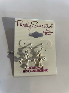 Purely Sensitive Silver Tone Earrings PIERCED