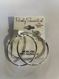 Purely Sensitive Silver Tone Earrings PIERCED
