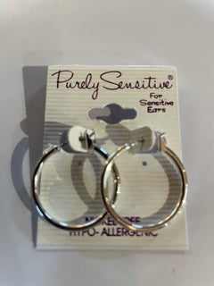 Purely Sensitive Silver Tone Earrings PIERCED