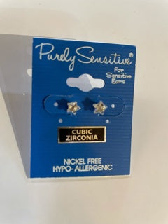 Purely Sensitive Silver Tone Earrings PIERCED