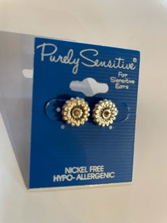 Purely Sensitive Silver Tone Earrings PIERCED