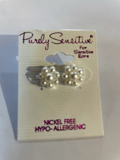 Purely Sensitive Silver Tone Earrings PIERCED