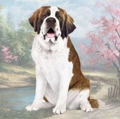 St. Bernard Sitting Stone Coaster