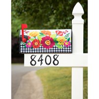 Summer Floral with Butterflies Mailbox Cover