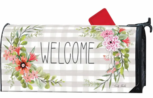 Summertime Gingham OS Mailbox Cover