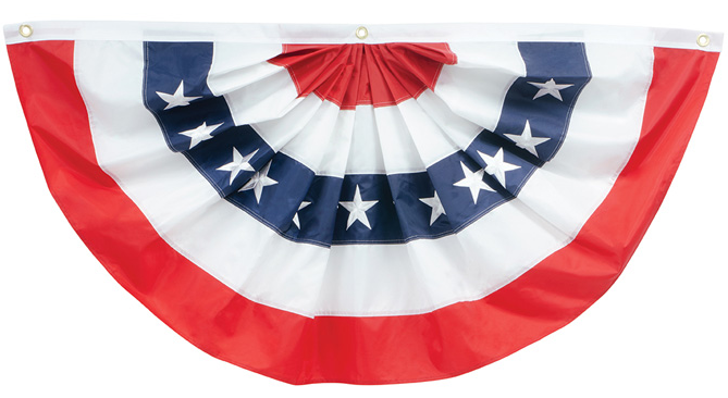 American Flag Traditional and Tea Stained Bunting