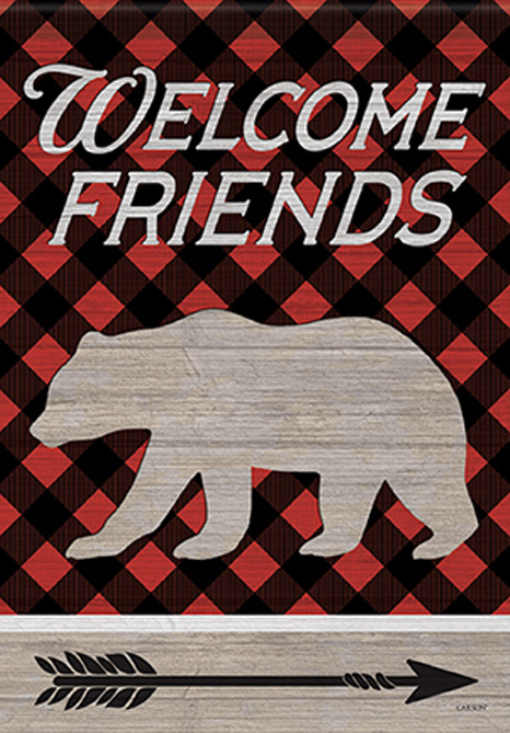Welcome Bear Dura Soft™ Garden Flag