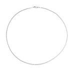 Birthstone Charm Thin Rope Necklace (Choose your Chain)