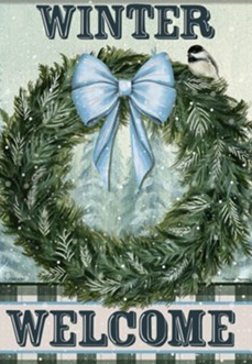 Winter Welcome Garden Flag