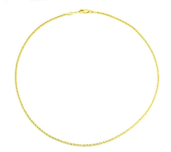 Birthstone Charm Thin Rope Necklace (Choose your Chain)